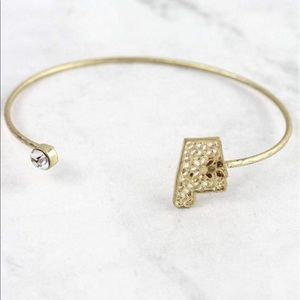 Gold Alabama State Bracelet